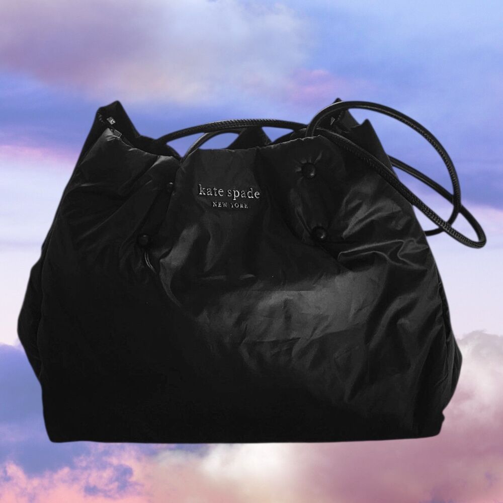 Kate Spade NY Everything Puffy Large Tote Shoulder Bag Purse Handbag Black